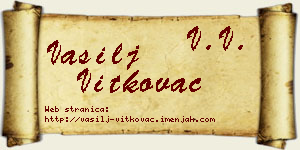 Vasilj Vitkovac vizit kartica